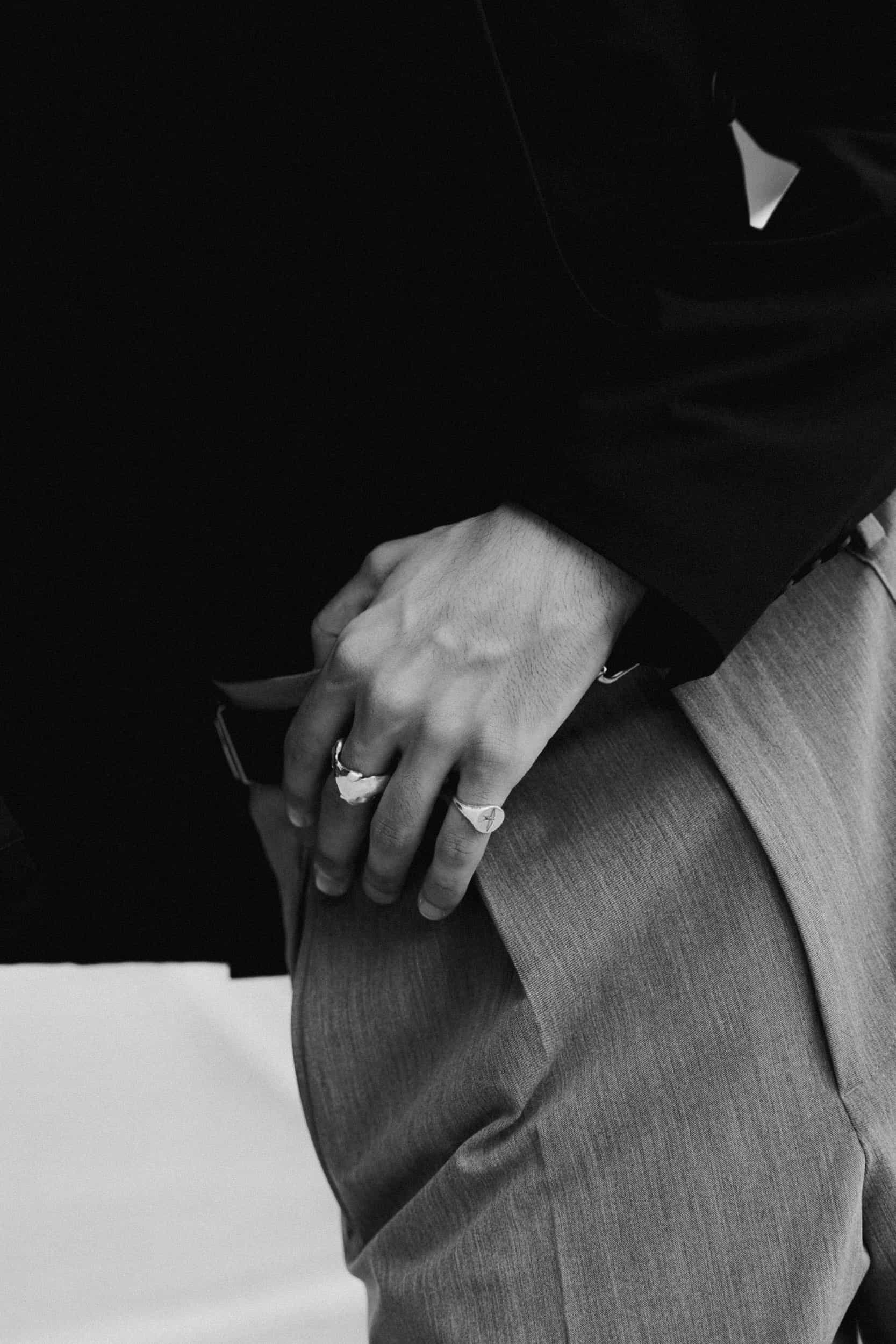 a close up of the hand of a model