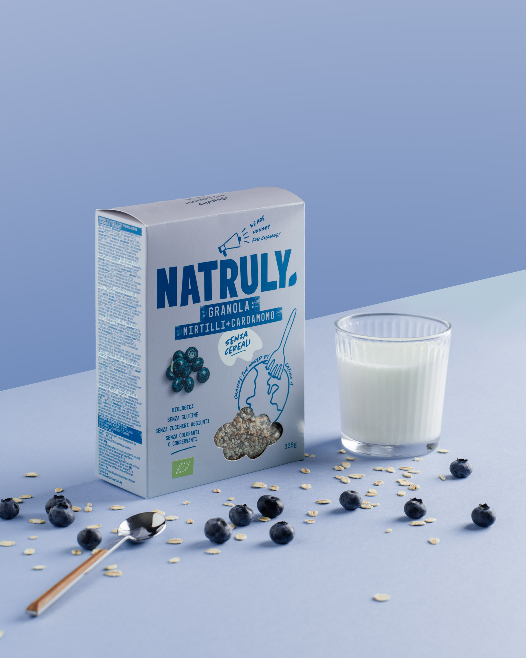 Product and food photography with art direction for Prezzemolo & Vitale — muesli product shot